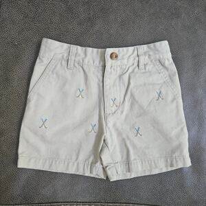 Kitestrings by Hartstrings Boys Khaki Golf Club Embroidered Chino Shorts Size 2T